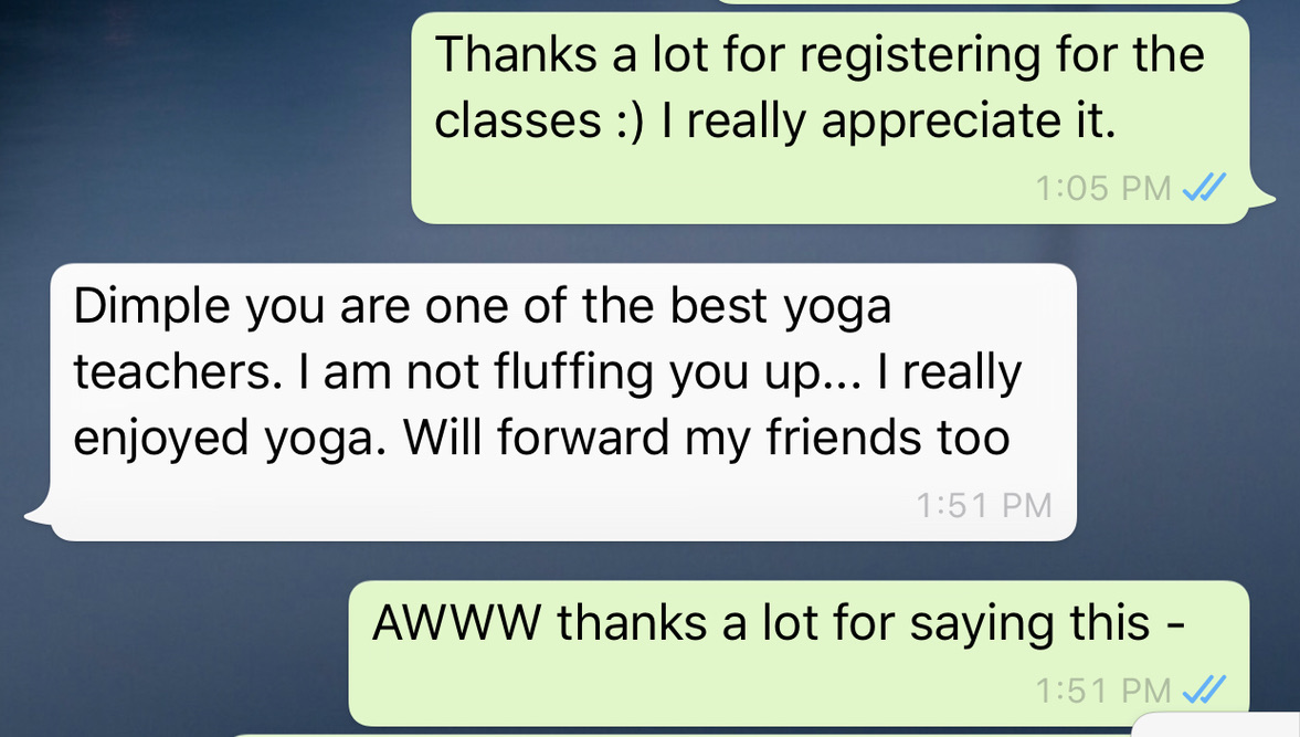 Client testimonial screenshot