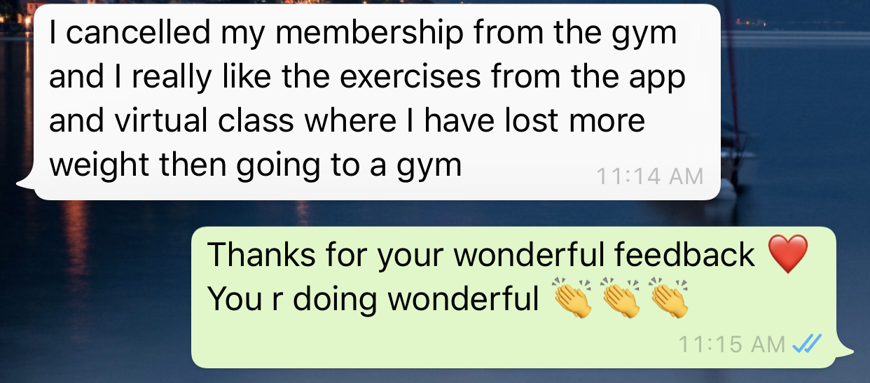 Client testimonial screenshot