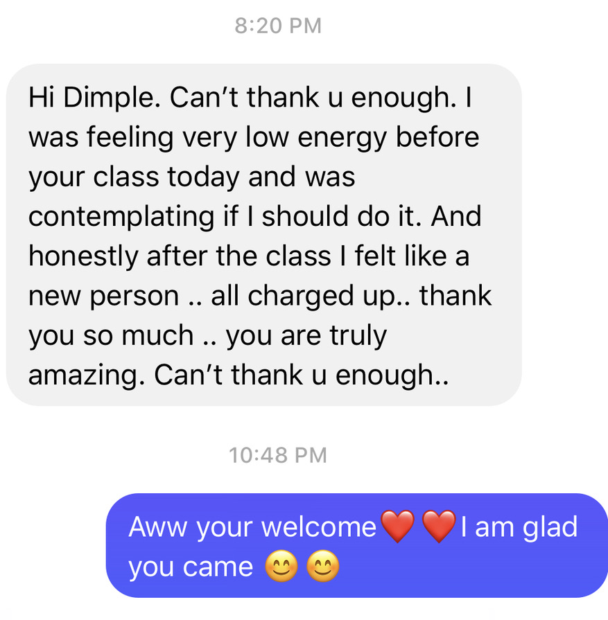 Client testimonial screenshot