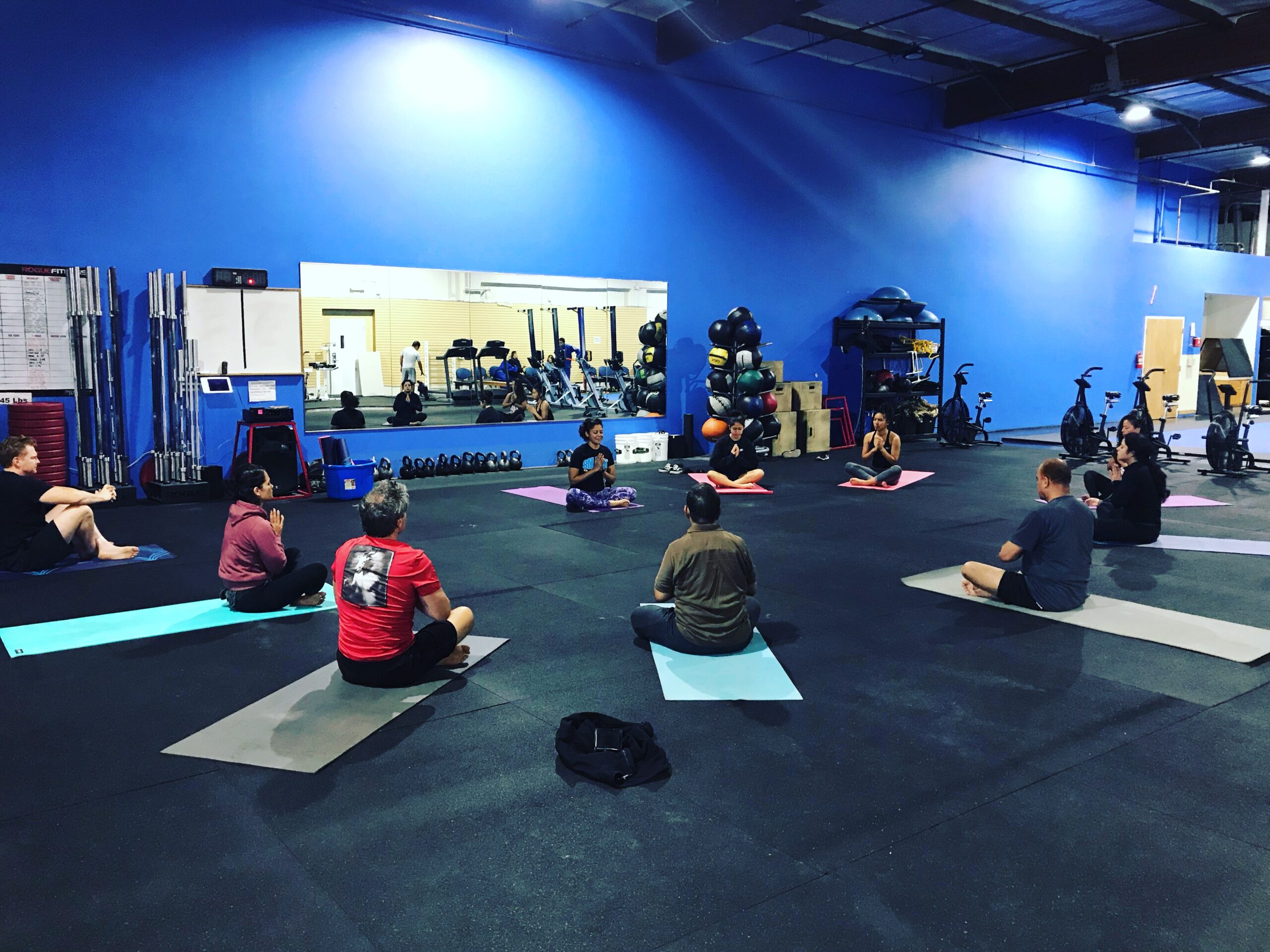 Participants beginning The Awakening Experience in stillness